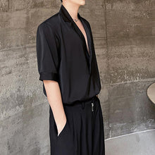 Load image into Gallery viewer, Deep V Neck Short Sleeve Shirt