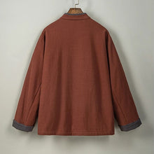 Load image into Gallery viewer, Fleece Lined Warm Padded Frog Button Hanfu Cardigan