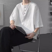 Load image into Gallery viewer, Drapey Loose Cotton Linen T-shirt