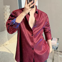 Load image into Gallery viewer, Polarized Bright Red Long-sleeved Shirt