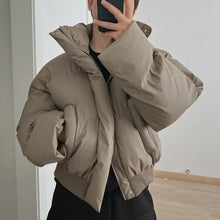 Load image into Gallery viewer, Winter Solid Stand Collar Thickened Pu Leather Cotton Jacket