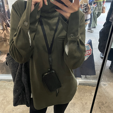 Load image into Gallery viewer, High collar loose bottoming T-shirt