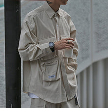 Load image into Gallery viewer, Japanese Loose Multi-pocket Shirt