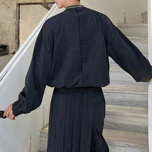 Load image into Gallery viewer, Retro Round Neck Cardigan Trousers Detachable Skirt Three-piece Set