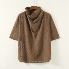 Load image into Gallery viewer, Stacked collar Thin Hollow T-shirt