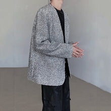 Load image into Gallery viewer, Shiny Silver Collarless Jacket