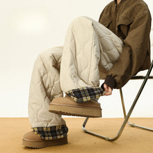Load image into Gallery viewer, Contrast Checkered Cotton Thickened Casual Trousers
