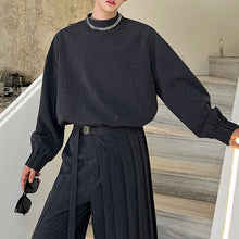 Load image into Gallery viewer, Retro Round Neck Cardigan Trousers Detachable Skirt Three-piece Set