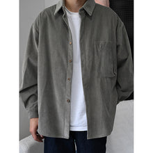Load image into Gallery viewer, Corduroy Zip-up Pockets Soft Shirts