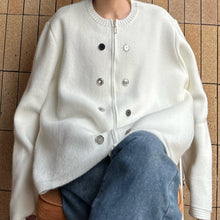 Load image into Gallery viewer, Loose Buttoned Sweater Jacket