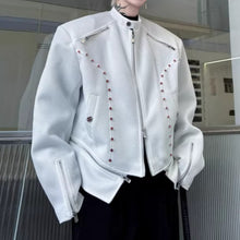 Load image into Gallery viewer, Retro Dark Stand-up Collar Zip-up Jacket