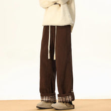 Load image into Gallery viewer, American Style Rolled Hem Corduroy Straight Casual Pants