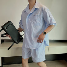 Load image into Gallery viewer, Striped Lapel Casual Suit