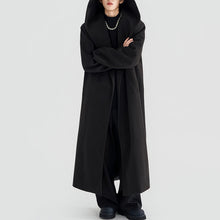 Load image into Gallery viewer, Hooded Wool Over-knee Cape Coat