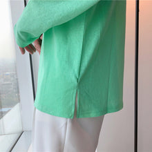 Load image into Gallery viewer, Loose Round Neck Solid Color Bottoming T-shirt
