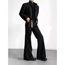 Load image into Gallery viewer, Slim Draped Straight Slight Flare Suit Pants