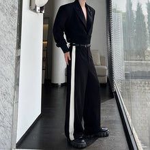 Load image into Gallery viewer, Shoulder Pad Short Jacket Wide Leg Pants Two Pieces Suit