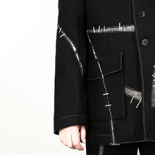 Load image into Gallery viewer, Wool Lapel Contrast Panel Jacket