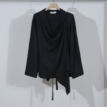 Load image into Gallery viewer, Pile Collar Belted Cardigan Top