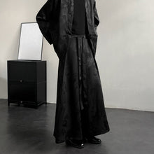 Load image into Gallery viewer, Dark Dragon Pattern Loose-fitting Hanfu Taoist Robe Cardigan Culottes