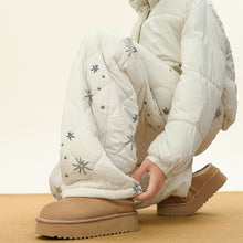 Load image into Gallery viewer, Star Diamond Pattern Cotton Plus Velvet Thick Straight Pants