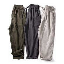 Load image into Gallery viewer, Breathable Straight-Leg Loose Linen Trousers