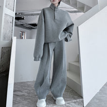 Load image into Gallery viewer, Stand Collar Space Cotton Sweatshirt Casual Sports Trousers Two-piece Set