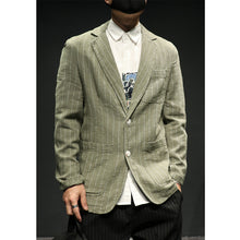 Load image into Gallery viewer, Striped Solid Loose Fit Suit Jacket