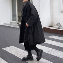 Load image into Gallery viewer, Large Lapel Over Knee Length Cotton Coat