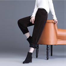 Load image into Gallery viewer, Plush High Waist Loose Thickened Corduroy Harem Pants