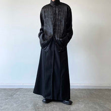 Load image into Gallery viewer, Vintage Stand Collar Print Long Sleeve Shirt