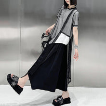 Load image into Gallery viewer, Irregular Mesh T-shirt Casual Suit