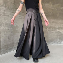 Load image into Gallery viewer, Casual Fake Two Piece Straight Leg Loose Wide Leg Pants