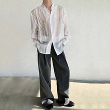 Load image into Gallery viewer, Ruffled Slightly See-through Shirt