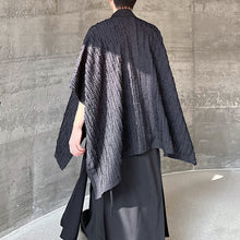 Load image into Gallery viewer, Irregular Pleated Pace-up Half-sleeve Silhouette Cape
