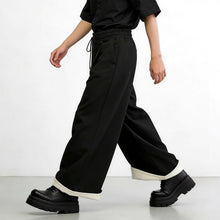 Load image into Gallery viewer, Japanese High-waist Drawstring Loose Wide-leg Straight Pants