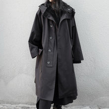 Load image into Gallery viewer, Loose Hooded Mid Length Windbreaker