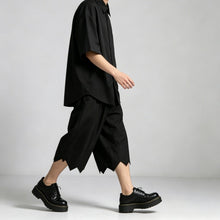 Load image into Gallery viewer, Unisex Loose-Fit Irregular-Hem Shorts