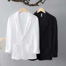 Load image into Gallery viewer, Loose Fit Solid Striped Suit Coat