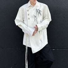 Load image into Gallery viewer, Bamboo Butterfly Lapel Jacquard Shirt