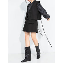 Load image into Gallery viewer, Women's Elastic-waist Layered Suiting Skirt-pants