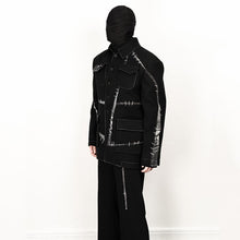 Load image into Gallery viewer, Wool Lapel Contrast Panel Jacket