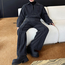 Load image into Gallery viewer, Deconstructed Washed Denim Distressed Suit