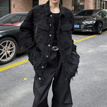 Load image into Gallery viewer, Black Textured Cropped Casual Jacket