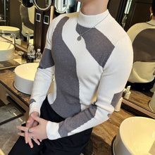 Load image into Gallery viewer, Color Block Turtleneck Long Sleeve Sweater