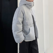 Load image into Gallery viewer, Air Layer Knitted Three-dimensional Cutting Hooded Down Jacket
