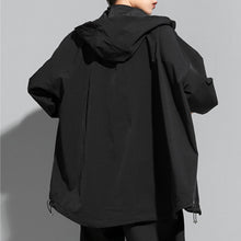 Load image into Gallery viewer, Diagonal Zip Hooded Jacket
