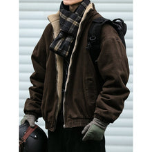 Load image into Gallery viewer, Japanese Retro Style Lamb Wool Cotton Coat