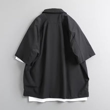 Load image into Gallery viewer, Multi-pocket Loose Two-way Zip Collar T-shirt