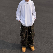 Load image into Gallery viewer, Street Loose Solid Color Long Sleeve T-shirt